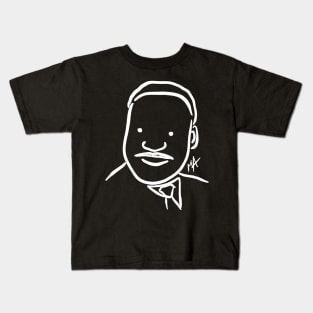 MLK Portrait (design also available in black and with quotes) Kids T-Shirt